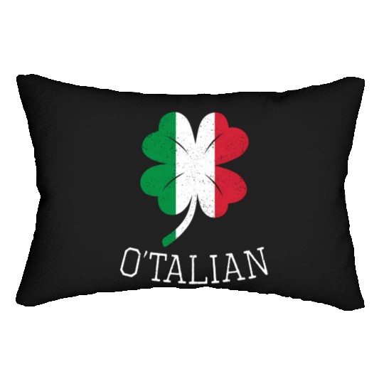 O'Talian Italian Irish Shamrock St Patric Day Lumbar Pillows