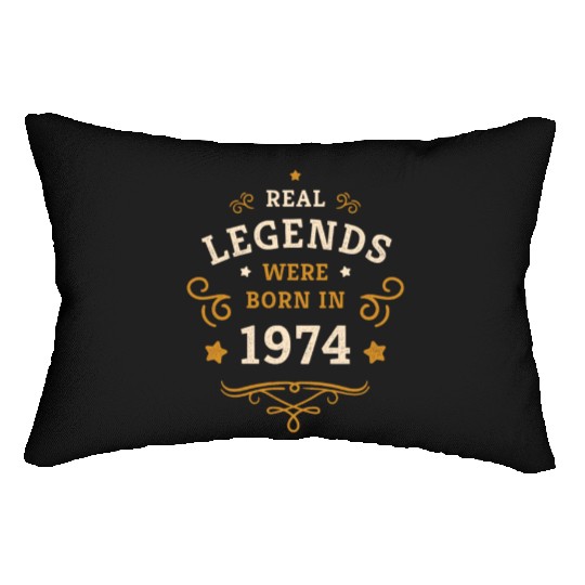 50th Birthday Gift Real Legends were born in 1974 Lumbar Pillows