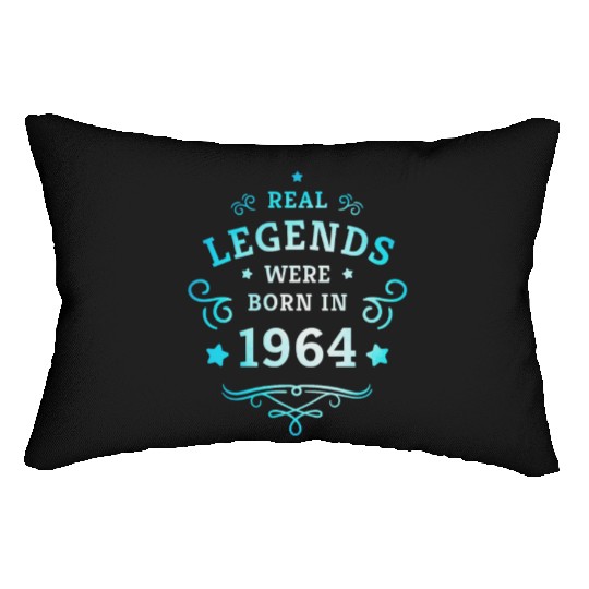 Real Legends were born in 1964 60th Birthday Gift Lumbar Pillows