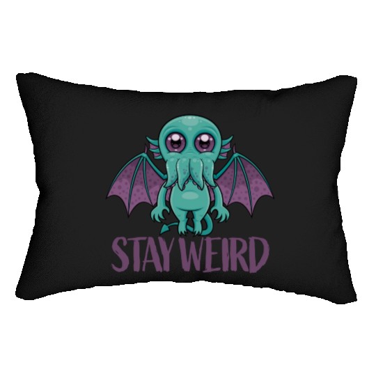 Stay Weird Cute Cthulhu Monster Lumbar Pillows