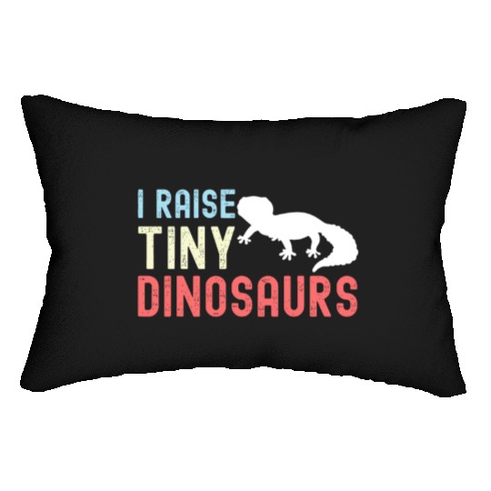 I Raise Tiny Dinosaurs Funny Leopard Gecko Mom Dad Lumbar Pillows