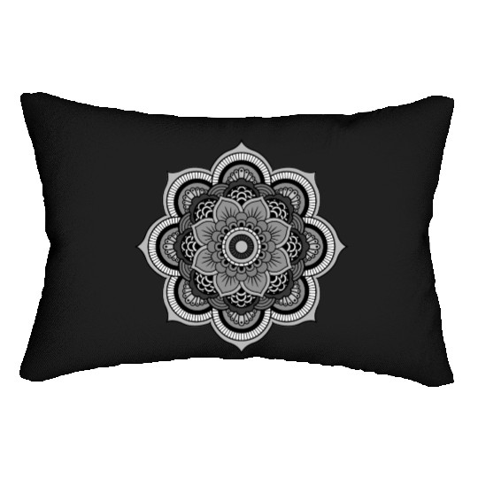 Colorful Mandala Pattern Modern 2 Lumbar Pillows