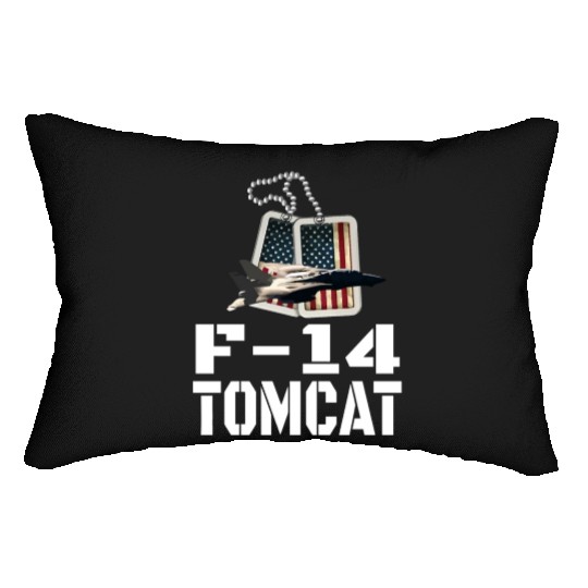 F 14 Tomcat US Flag Lumbar Pillows