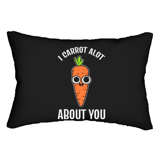 Carrot Pun Vegetable Farmer Lumbar Pillows