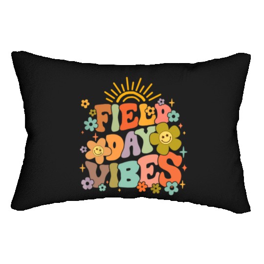 Field Day Vibes Summer Teacher Last Day Of School Lumbar Pillows