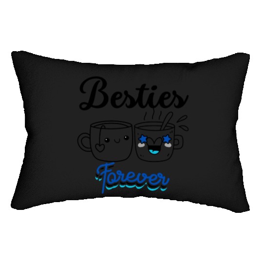 Besties , Friendship Day Gift, Tea Lover Friends Lumbar Pillows