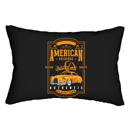 Car Retro Car Mechanic Sports Car Lumbar Pillows