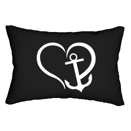 Preppy Nautical Anchor For Sailors Boaters Lumbar Pillows