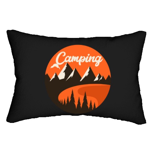 Happy Camper Camping Lumbar Pillows