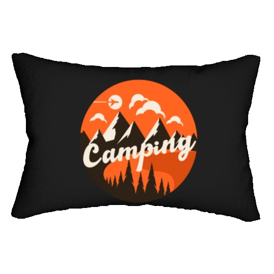Happy Camper Camping Lumbar Pillows