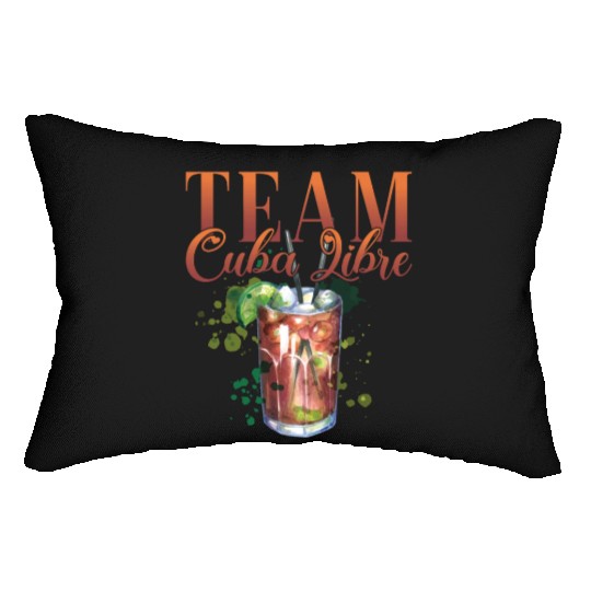 Team Cuba Libre Cocktail Bartender Lumbar Pillows