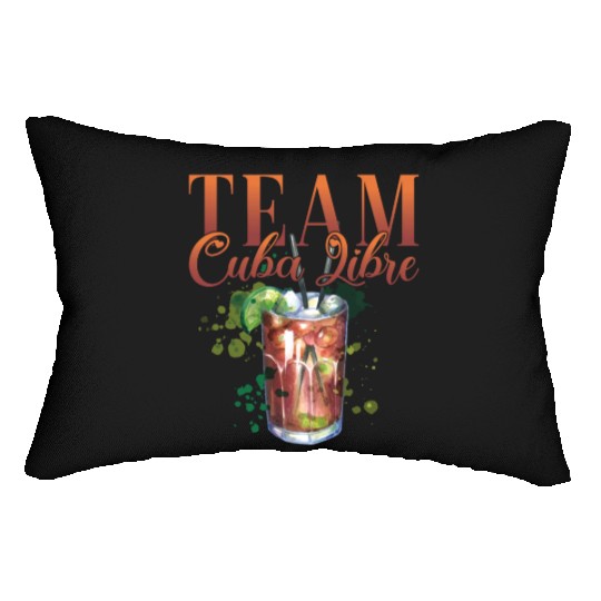 Team Cuba Libre Cocktail Bartender Lumbar Pillows