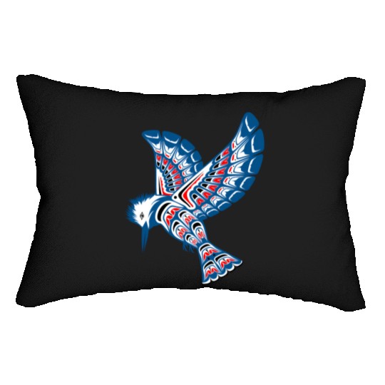 Native American Style Kingfisher Pacific Northwest Lumbar Pillows