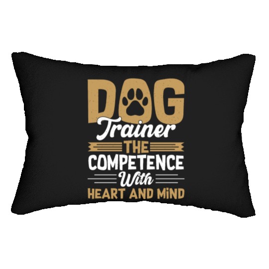 Dog Trainer The Competence With Heart & Mind Train Lumbar Pillows