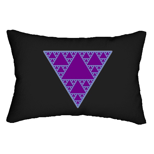 90s Triangle of Teal and Purple Lumbar Pillows