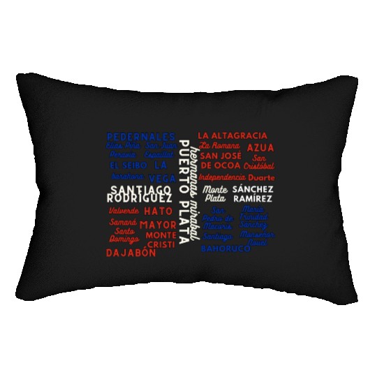 Dominican Cities: Provincias Dominican Republic Lumbar Pillows