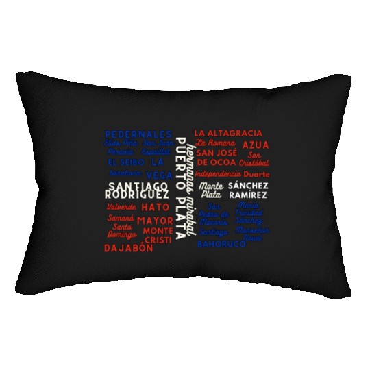 Dominican Cities: Provincias Dominican Republic Lumbar Pillows