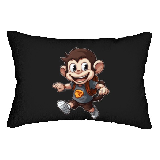 Happy Monkey Back to School, Welcome to School Lumbar Pillows