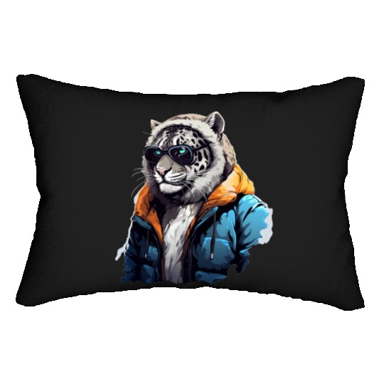 Street Style Snow Leopard | Leopard Lovers Lumbar Pillows