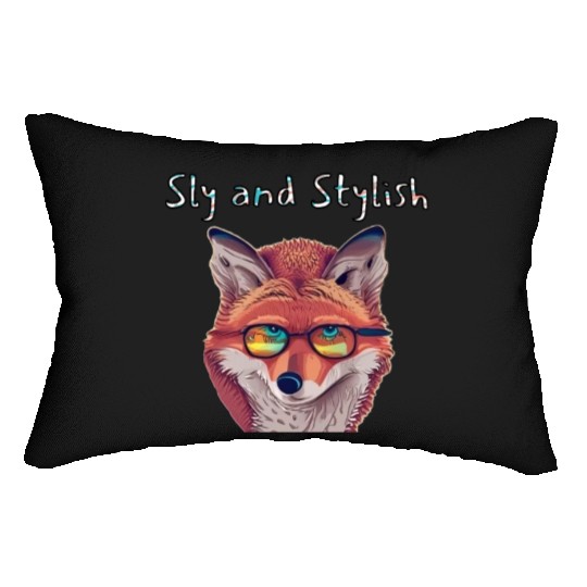 Sly and Stylish fox Lumbar Pillows