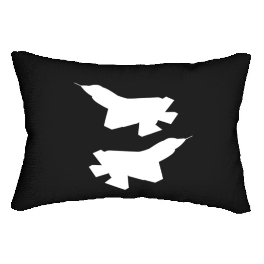 F35 silhouette Lumbar Pillows
