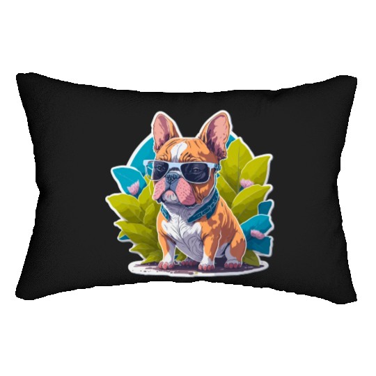 Frenchie Flower Splash Lumbar Pillows