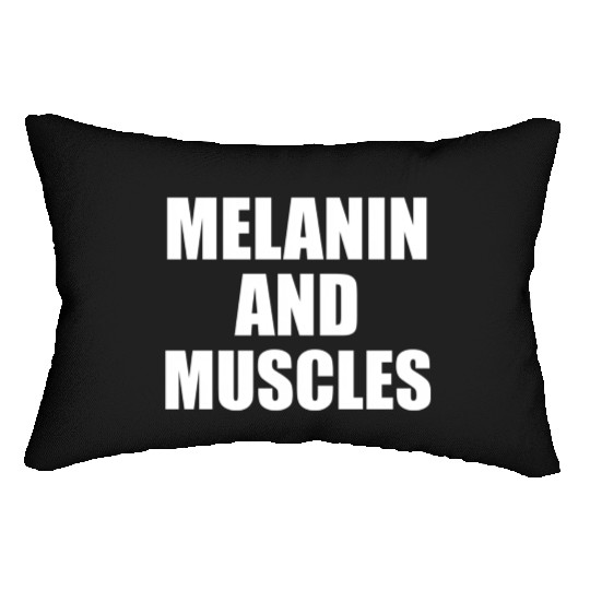 Melanin And Muscles Black Is Beautiful Workout Gym Lumbar Pillows
