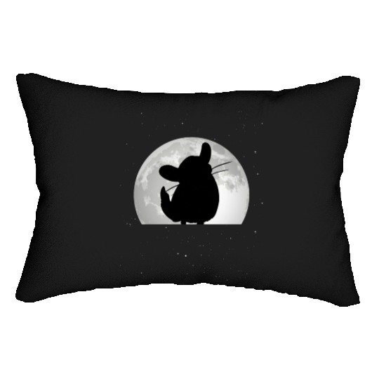Chinchilla Moon Dust Bunny Lumbar Pillows