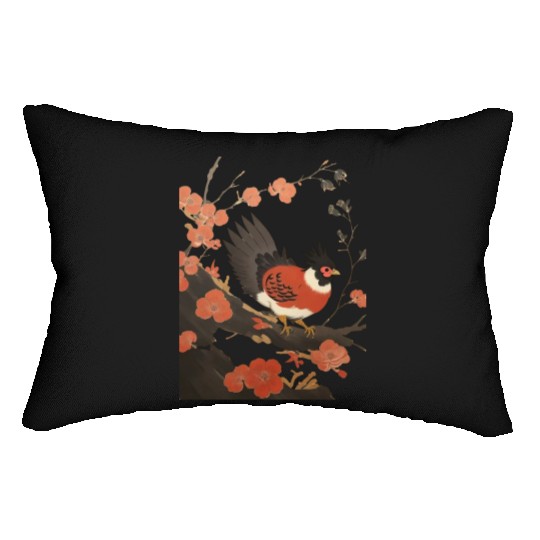 The Bird on the Cherry Blossom Tree Lumbar Pillows