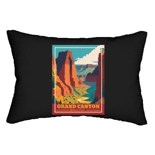 Grand Canyon National Park Arizonna Vintage Lumbar Pillows