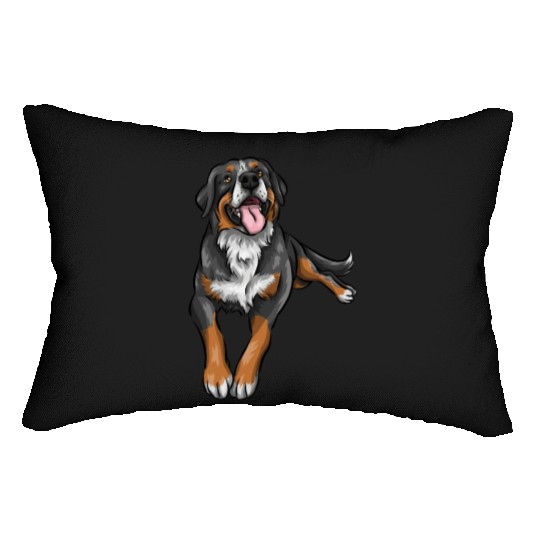 Cute Bernese Mountain Dog Lumbar Pillows