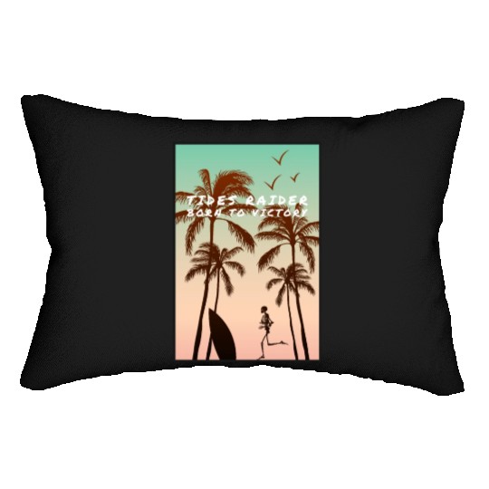 Tides raider, born to victory Lumbar Pillows