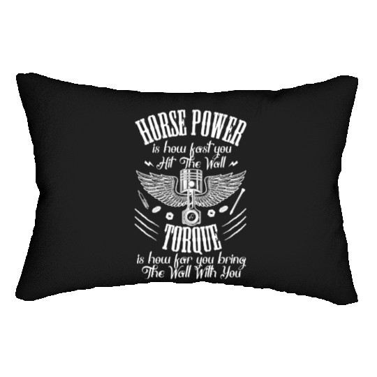 Horsepower Torque Car Mechanic Car Lover Retro Lumbar Pillows