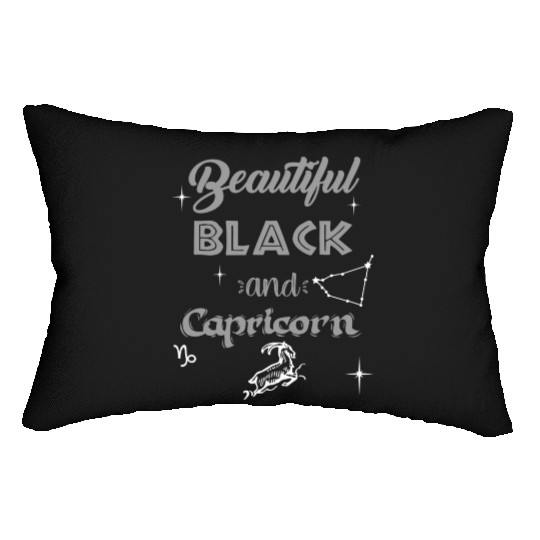 Beautiful Black Capricorn Lumbar Pillows
