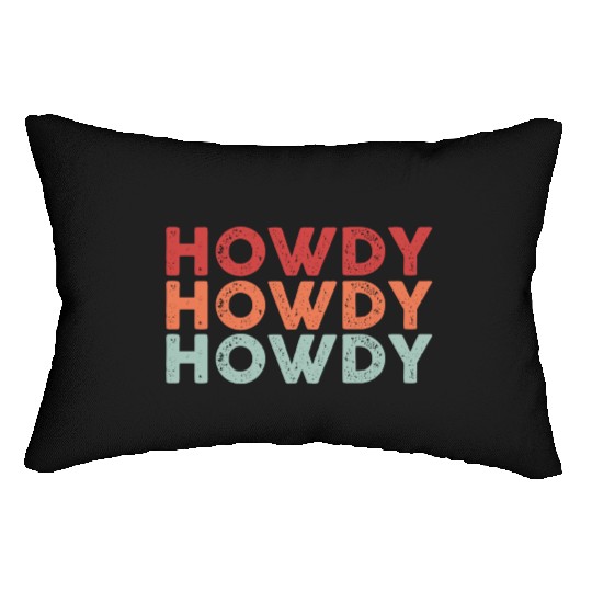 Funny Horse Racing Gift Howdy Lumbar Pillows