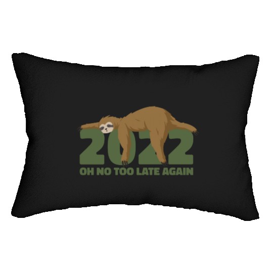 Sleeping Sloth Newyear Lumbar Pillows