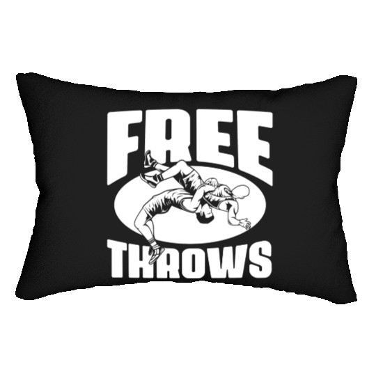 Free Throws Funny Wrestling Sport For A Freestyle Lumbar Pillows