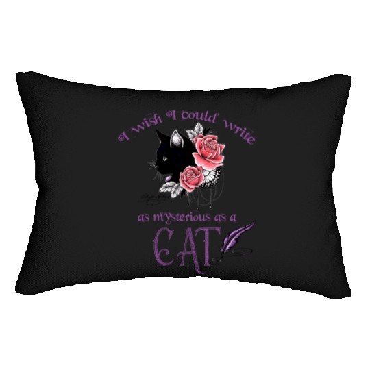 Mysterious Cat Edgar Allan Poe Lumbar Pillows