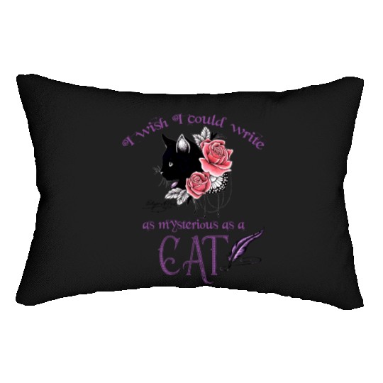 Mysterious Cat Edgar Allan Poe Lumbar Pillows