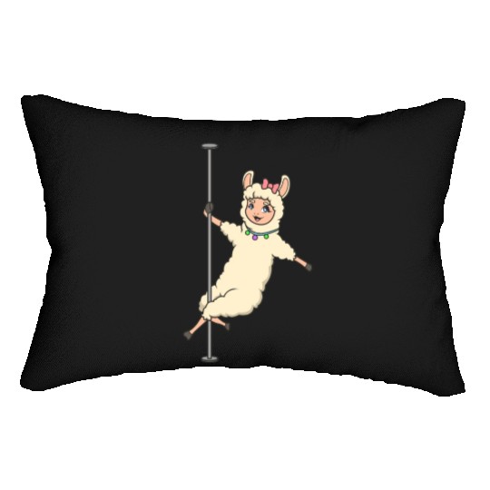 Llama On Pole Dance Pole Pole Fitness Lumbar Pillows