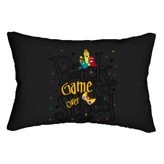 back to school game over Lumbar Pillows