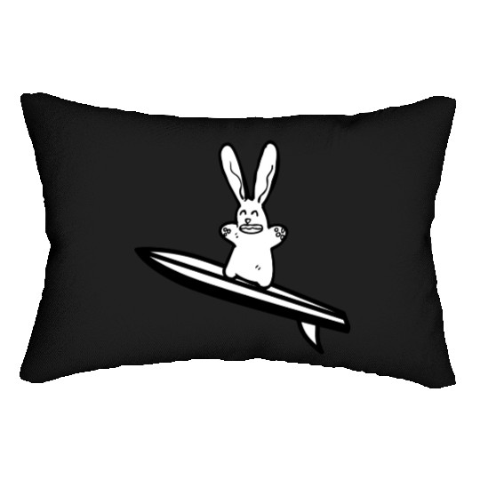 Bunny Surfer Cute Rabbit Lover Owner American Lumbar Pillows