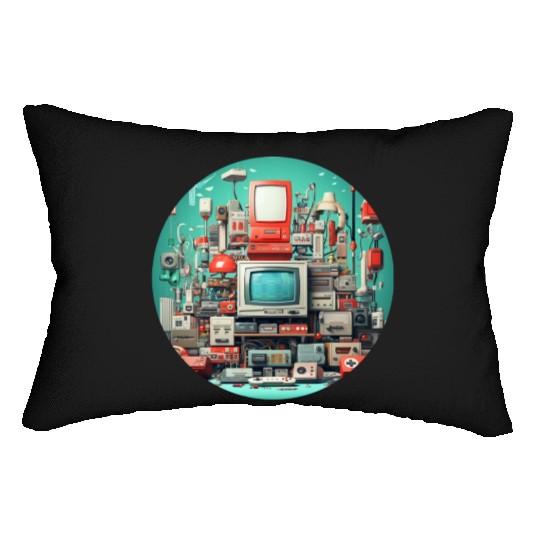 Retro Gaming Magic: Unleash the 8-Bit Nostalgia! Lumbar Pillows