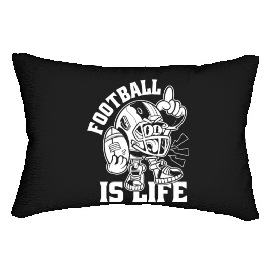 Football Is Life American Football Lover Game Day Lumbar Pillows