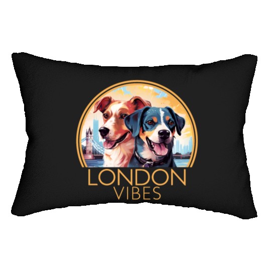 London Vibes England Cute Dogs Dog Lovers Lumbar Pillows