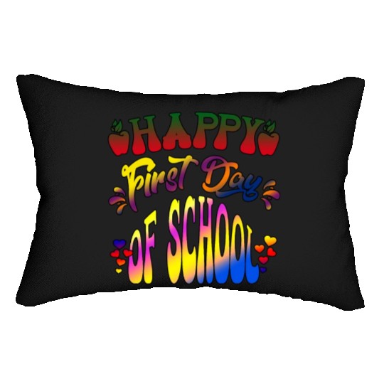Happy Last Day Of School Teacher Student Graduatio Lumbar Pillows