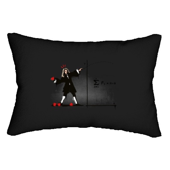Newton Bombs Funny Physics Science Banksy Street Lumbar Pillows