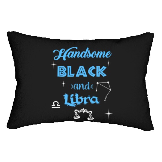 Handsome Black Libra Lumbar Pillows