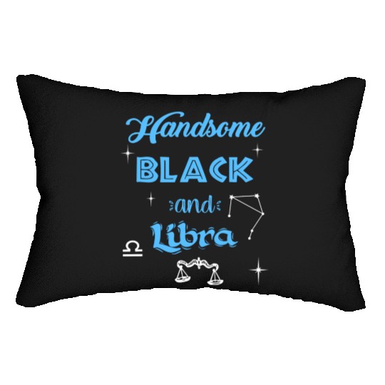 Handsome Black Libra Lumbar Pillows