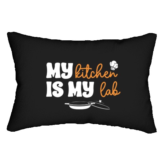 My Kitchen Is My Lab For Chef Cooking Lover Funny Lumbar Pillows